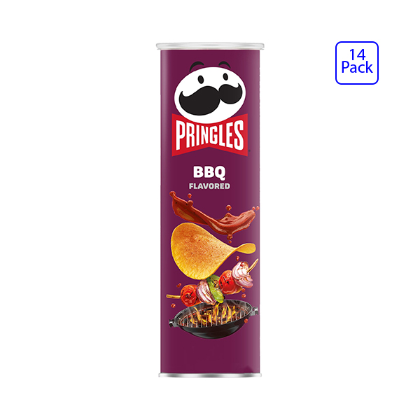 Pringles Potato Crisps Chips, Lunch Snacks, On The Go Snacks, BBQ, Can ...