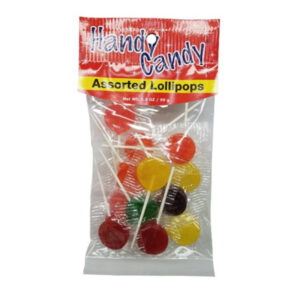 Handy Candy ASSORTED LOLLIPOPS 3.5 OZ X 12